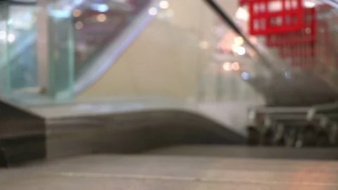 Concept shopping mall. Train of trolley. Shopping trolley as shopping symbol Stock-Footage 73561828