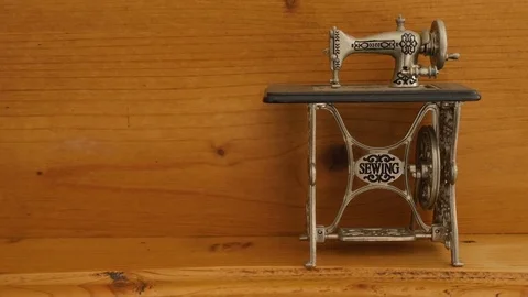 Concept shot of sewing machine and arts and crafts with copy space Stock Footage 77918347