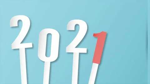 The concept shows that It is changing of the year, 2021. This animated graphic w Stock Footage 147372755