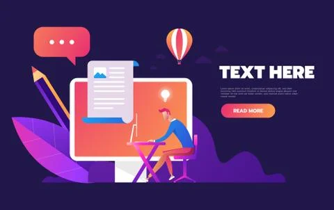 Concept Sign in page on mobile screen. Desktop computer with login form for web Stock Illustration