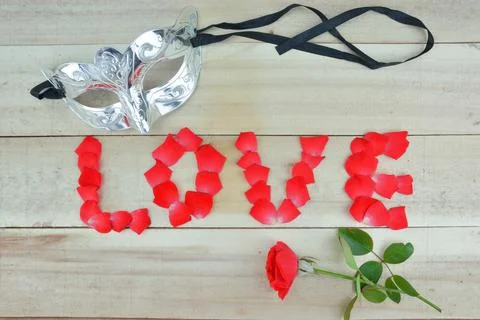 Concept with silver mask Stock Photos