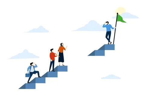 Concept of skills gap, employee knowledge gap, competency or career issues. Stock Illustration