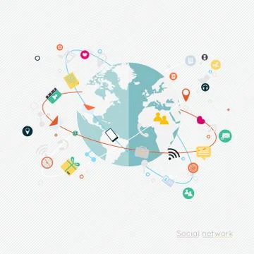 Concept for social network. Stock Illustration