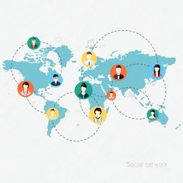 Concept for social network. Stock Illustration