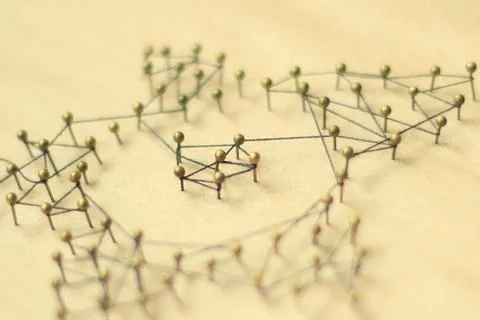 Concept of a social network with leader Stock Photos