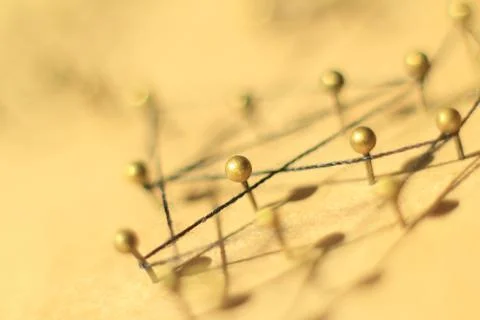 Concept of a social network with leader Stock Photos