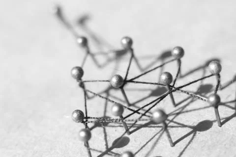 Concept of a social network with leader Stock Photos