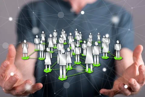Concept of social network 스톡 사진