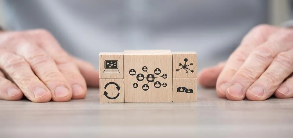 Concept of social network Stock Photos