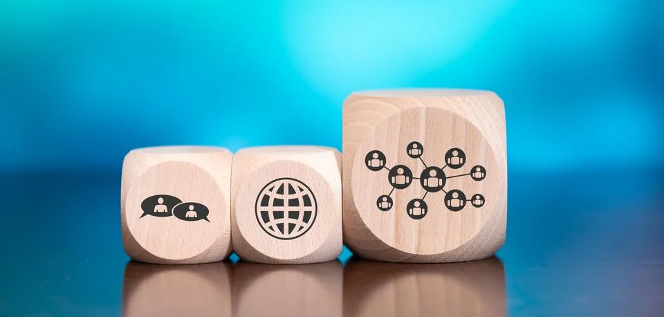 Concept of social network Stock Photos