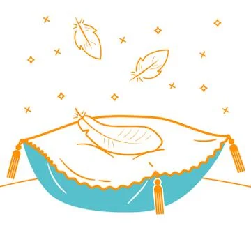 Concept of a soft cushion Stock Illustration