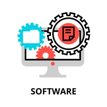 Concept of software icon, for graphic and web design Stock Illustration