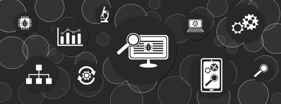 Concept of software testing 스톡 일러스트