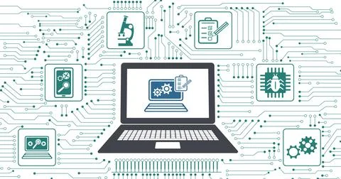 Concept of software testing Illustrazione stock