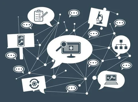 Concept of software testing Stock Illustration