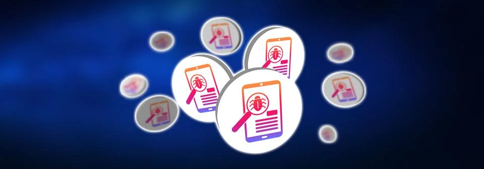 Concept of software testing 스톡 일러스트