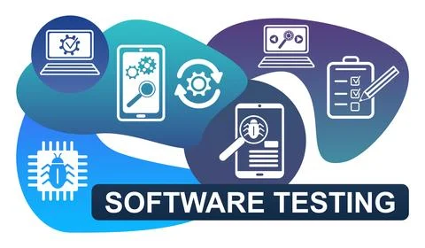 Concept of software testing Stock Illustration