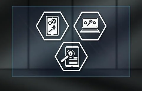 Concept of software testing イラスト素材