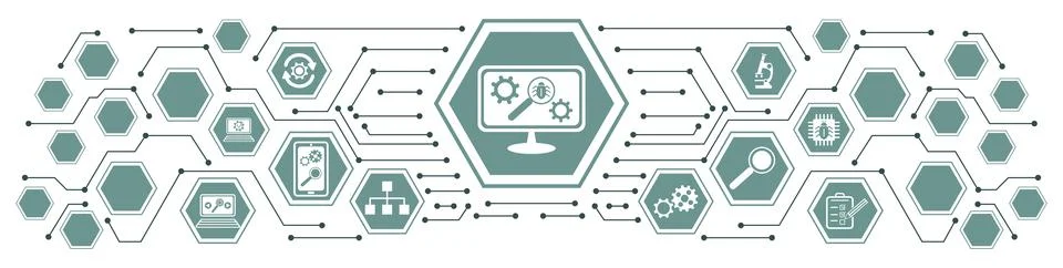Concept of software testing イラスト素材