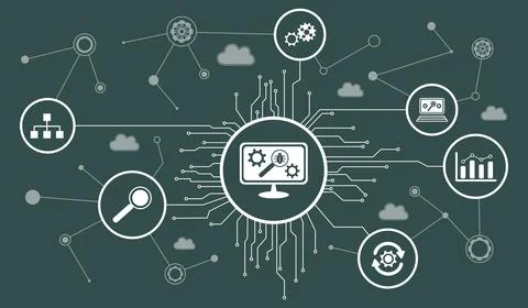 Concept of software testing Stock Illustration