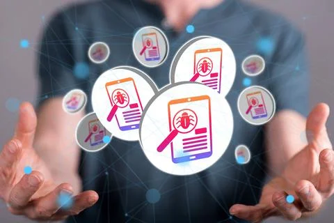 Concept of software testing Foto stock