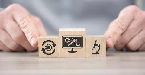 Concept of software testing Foto stock