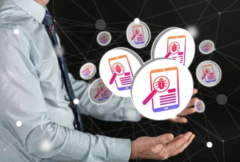 Concept of software testing Stock Photos