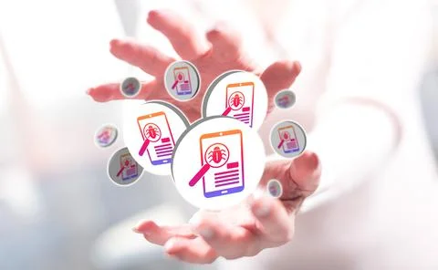 Concept of software testing Stockfoto's