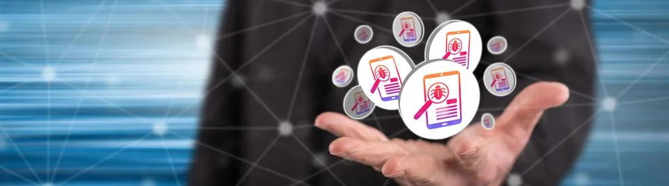 Concept of software testing Foto stock