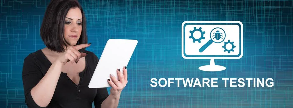 Concept of software testing Foto stock