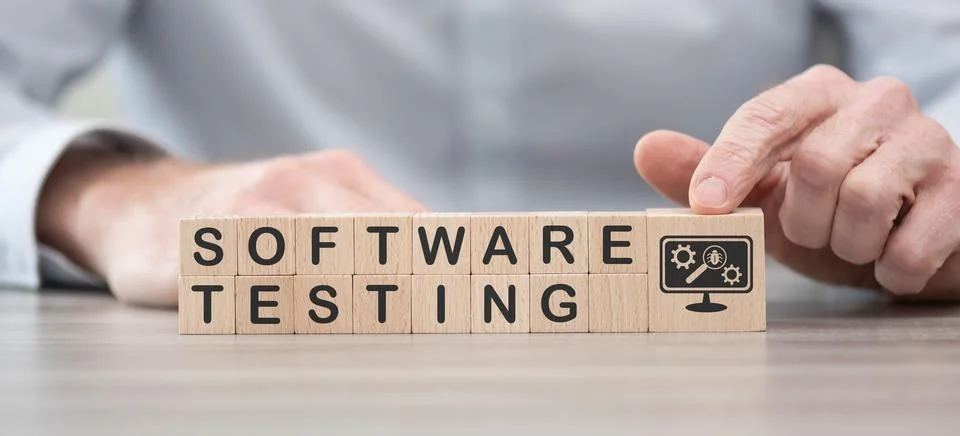 Concept of software testing 库存照片