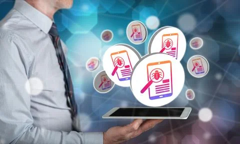 Concept of software testing Foto stock