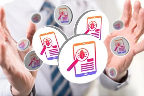 Concept of software testing Foto stock