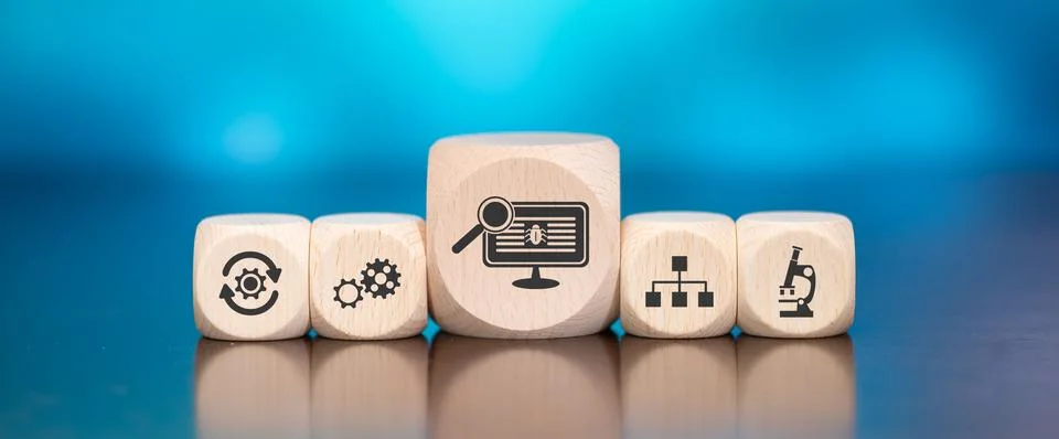 Concept of software testing Foto stock