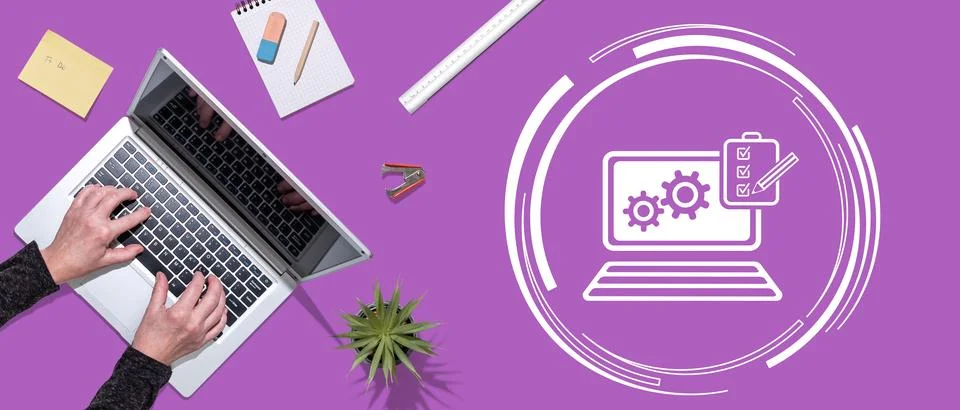 Concept of software testing Foto stock