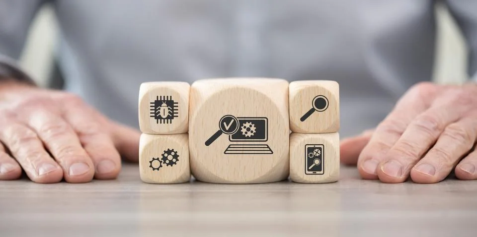 Concept of software testing 스톡 사진