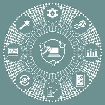 Concept of software update 스톡 일러스트
