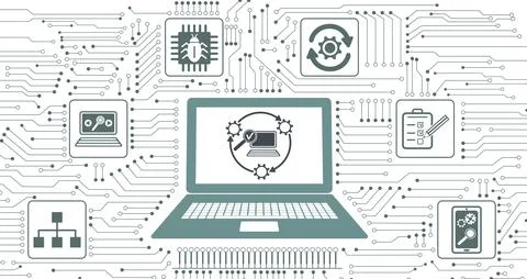 Concept of software update 스톡 일러스트