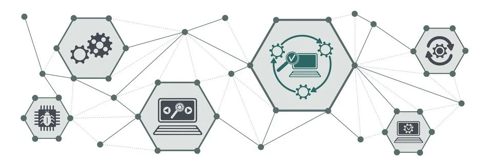 Concept of software update Illustrazione stock