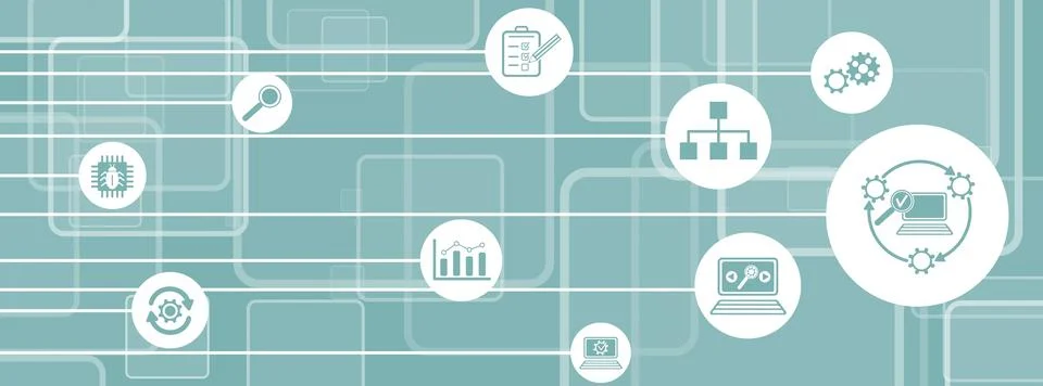 Concept of software update 库存插图