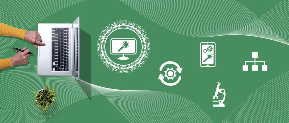 Concept of software update Stock Photos