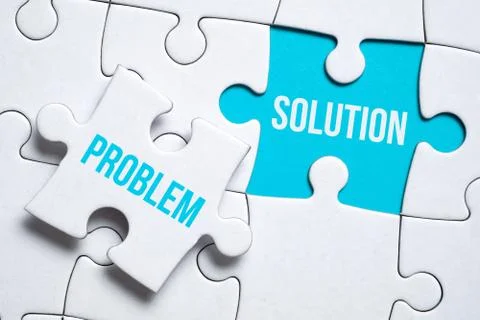 Concept solution to the problem. A piece of the puzzle with the inscription h Foto stock