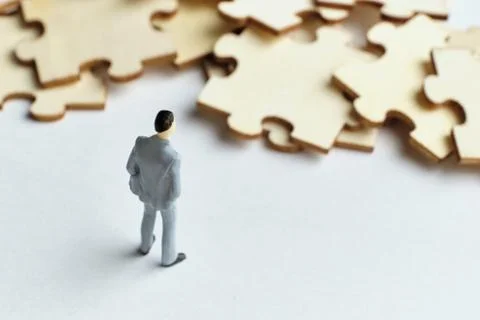 The concept of solving business problems in work Stock Photos