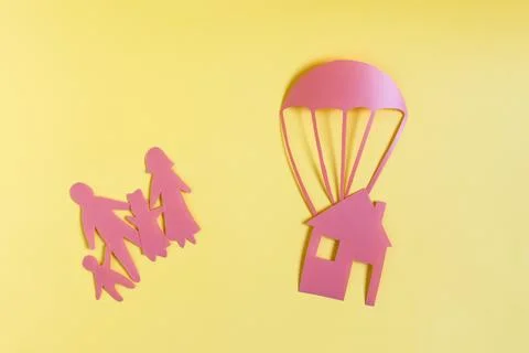 The concept of solving the housing problem of the family. Stock Photos