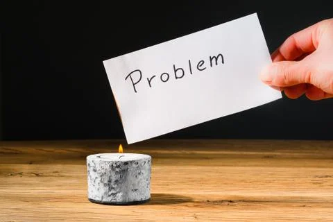 Concept for solving or letting problem disappear Stock Photos