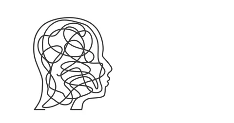 Concept of solving problem, situation, chaos and mess, psychotherapy. Stock Footage 311300135