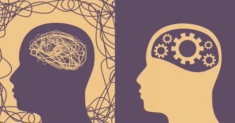 Concept of solving problem, situation, chaos and mess, psychotherapy Stock Footage 311756789