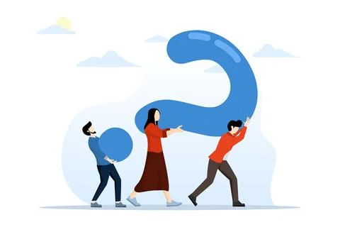 The concept of solving problems, asking or looking for solutions to difficulties Illustrazione stock