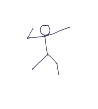 A Concept of Someone Preparing to Throw a Javelin Stock Illustration