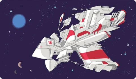 Concept of the Spacecraft. Illustrazione stock